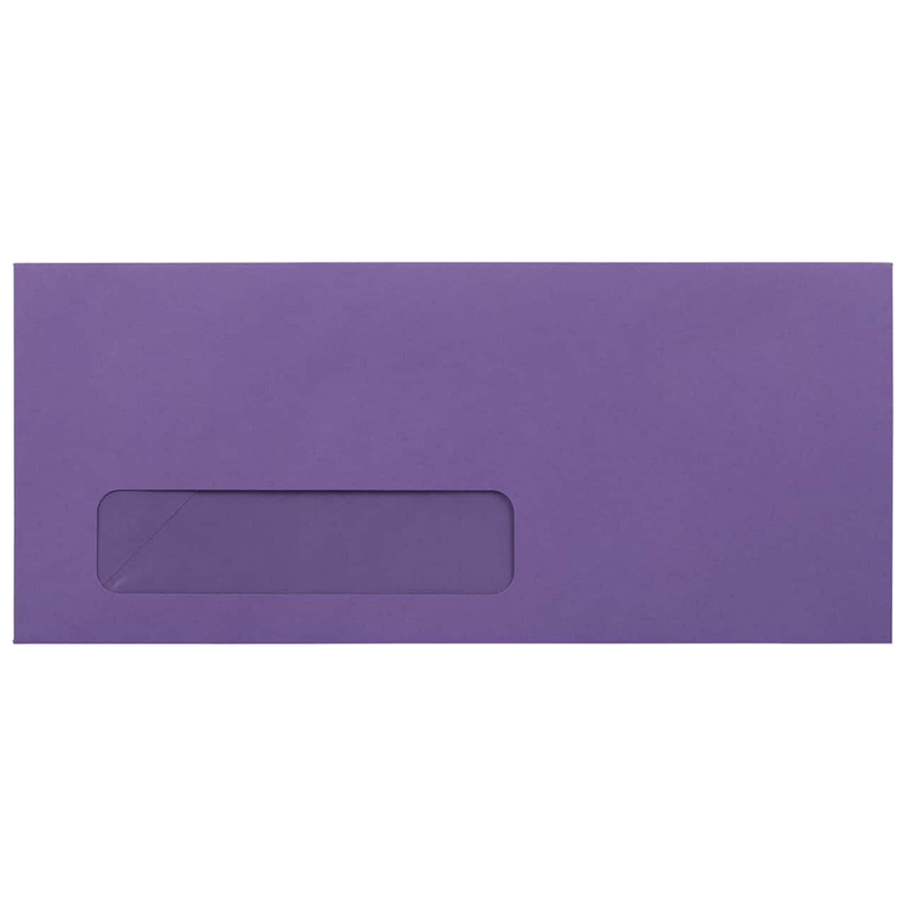 JAM Paper 4" x 9.5" Colored Business Window Envelopes, 50ct.